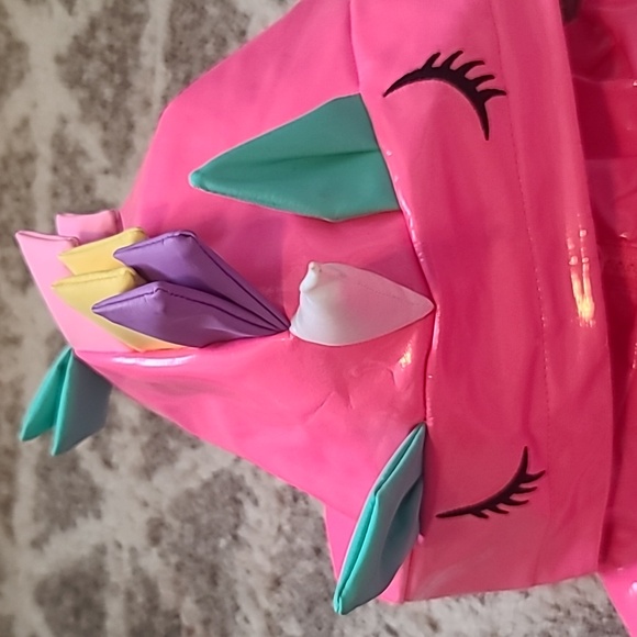 2 for $35 - George Girls 2T Pink Unicorn Raincoat - Picture 3 of 6